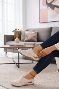 Comfort Perforated Slip On Mule Shoes