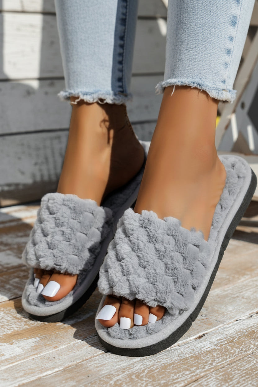 Adjustable Open Toe Comfort Slippers