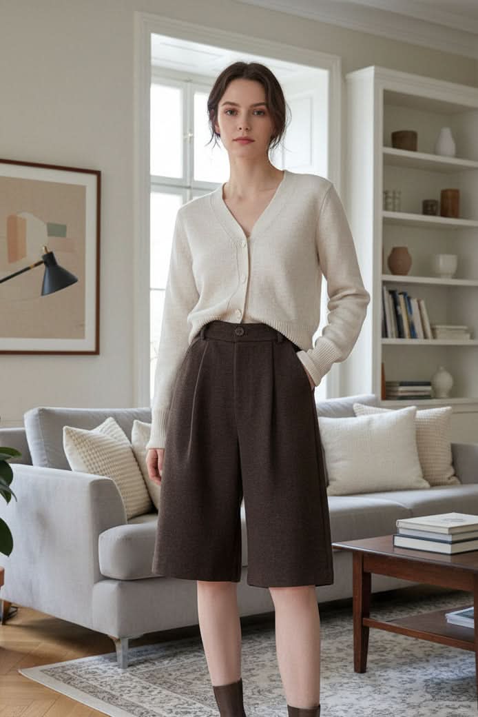 Vintage Cropped Summer Pants Relaxed