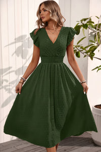 Bohemian Plissierte Midi Kleider Schick