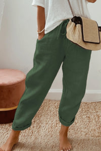 Einfache Passform Alltags Capri-Hosen