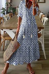 Bohemian Print Maxi Dress