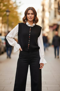 Buttoned Detail Sweater