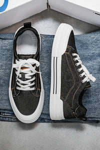 Denim Low-Top Casual Sneakers