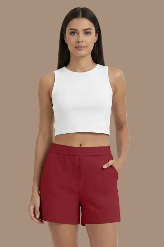 High Waist Active Shorts for Outdoor and Leisure Wear