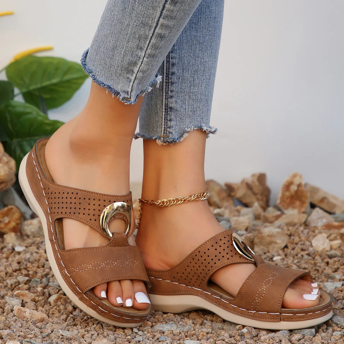 Orthopedic Platform Wedge Flip-Flop Sandals For Women