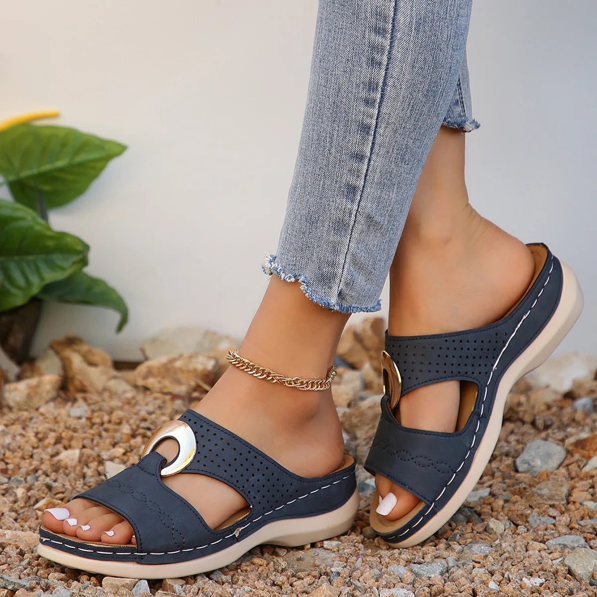 Orthopedic Platform Wedge Flip-Flop Sandals For Women