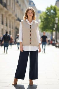 Buttoned Detail Sweater