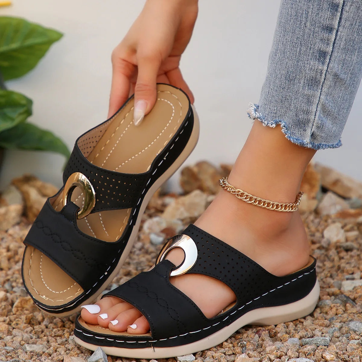 Orthopedic Platform Wedge Flip-Flop Sandals For Women