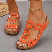 Orthopedic Roman Style Wedge Slide Sandals For Women