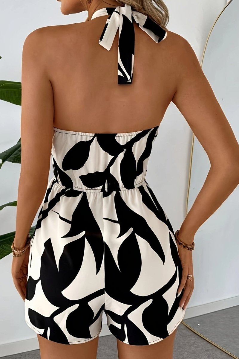 Sleek Elegant Jumpsuit with Minimalist Leaf Design in Lightweight Linen 1