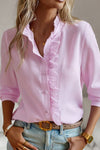 Sleek Ruffle Blouse for Airy Sophistication and Comfort 0