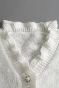 Sleek Ruffle Blouse with Breathable Weave for Warm Weather 2