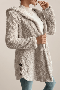 Soft Cream Hooded Jacket for Cozy All-Season Style and Warmth 1