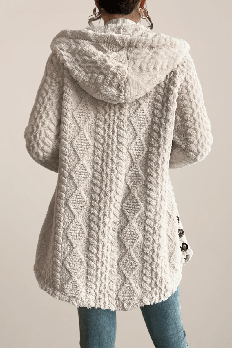 Soft Cream Hooded Jacket for Cozy All-Season Style and Warmth 2