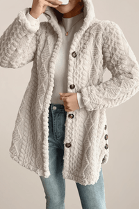 Soft Cream Hooded Jacket for Cozy All-Season Style and Warmth 3
