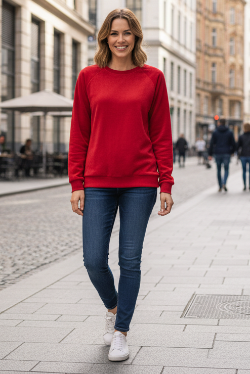 Soft Crew Neck Sweatshirt for Effortless Autumn Comfort 0