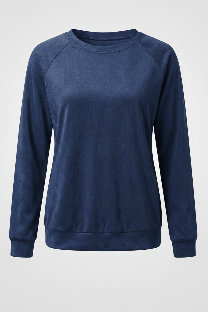 Soft Crew Neck Sweatshirt for Effortless Autumn Comfort 8