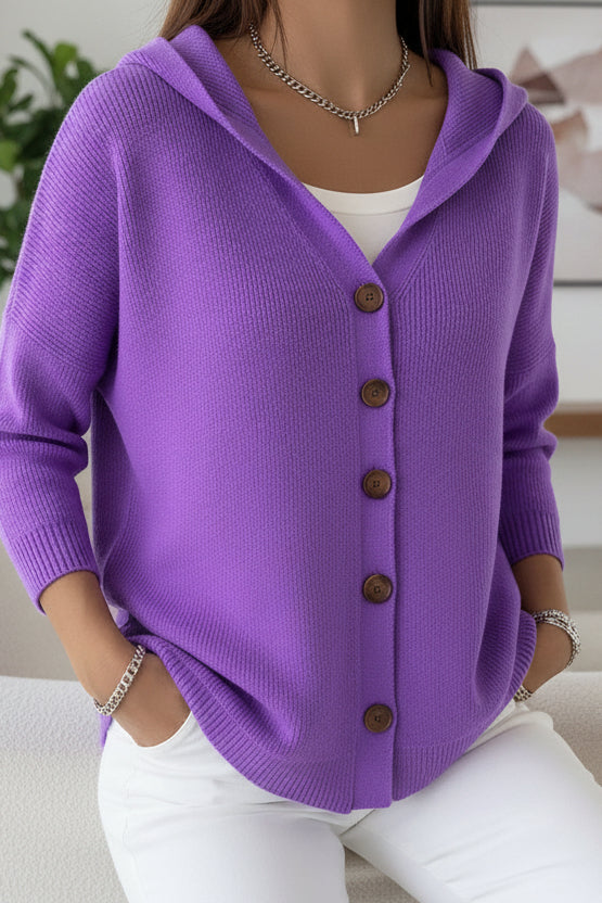Soft Hooded Knit Cardigan for Effortless Comfort and Style 11