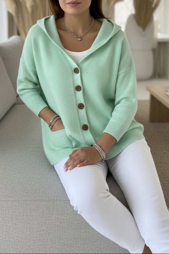 Soft Hooded Knit Cardigan for Effortless Comfort and Style 12