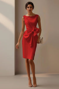 Sophisticated Sleeveless Black Cocktail Dress with Elegant Back Bow 8