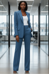 Sophisticated Tailored Blazer and Trouser Set for Professional Elegance 0