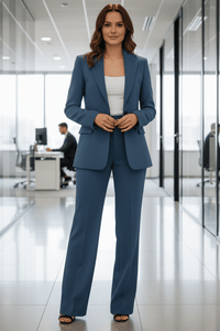 Sophisticated Tailored Blazer and Trouser Set for Professional Elegance 1