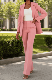 Sophisticated Tailored Blazer and Trouser Set for Professional Elegance 11