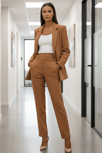 Sophisticated Tailored Blazer and Trouser Set for Professional Elegance 4