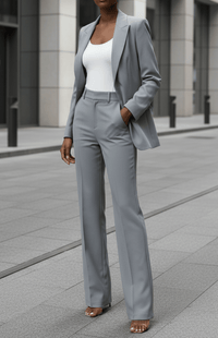 Sophisticated Tailored Blazer and Trouser Set for Professional Elegance 7