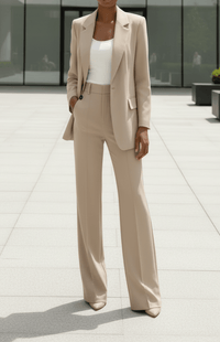 Sophisticated Tailored Blazer and Trouser Set for Professional Elegance 9