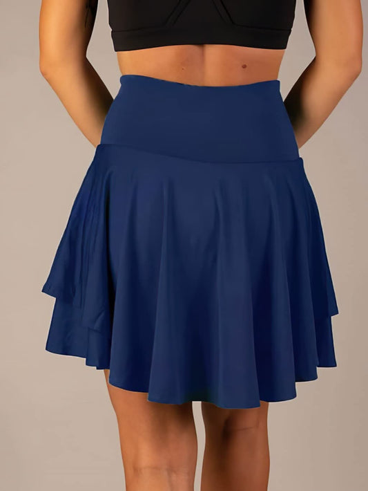 Sporty Tennis Skirt with Integrated Shorts for Active Comfort 1