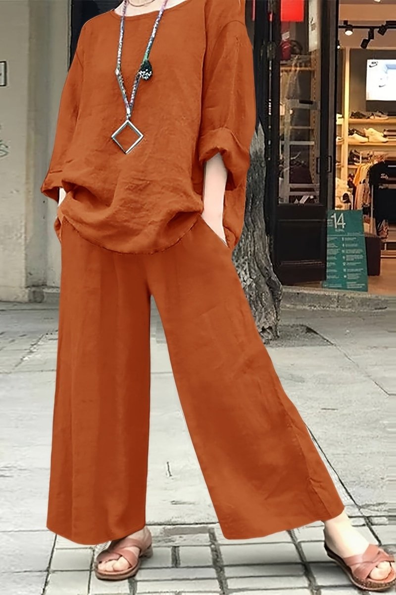 Spring Linen Casual Suit Set for Effortless Elegance 2