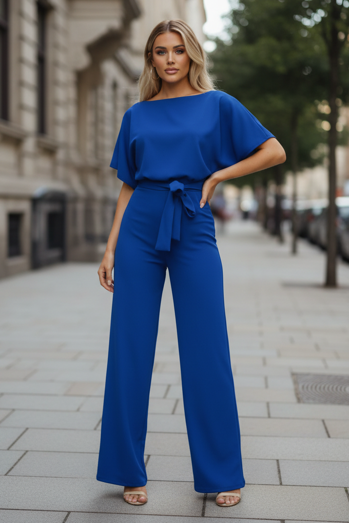 Belted Wide-Leg Jumpsuit