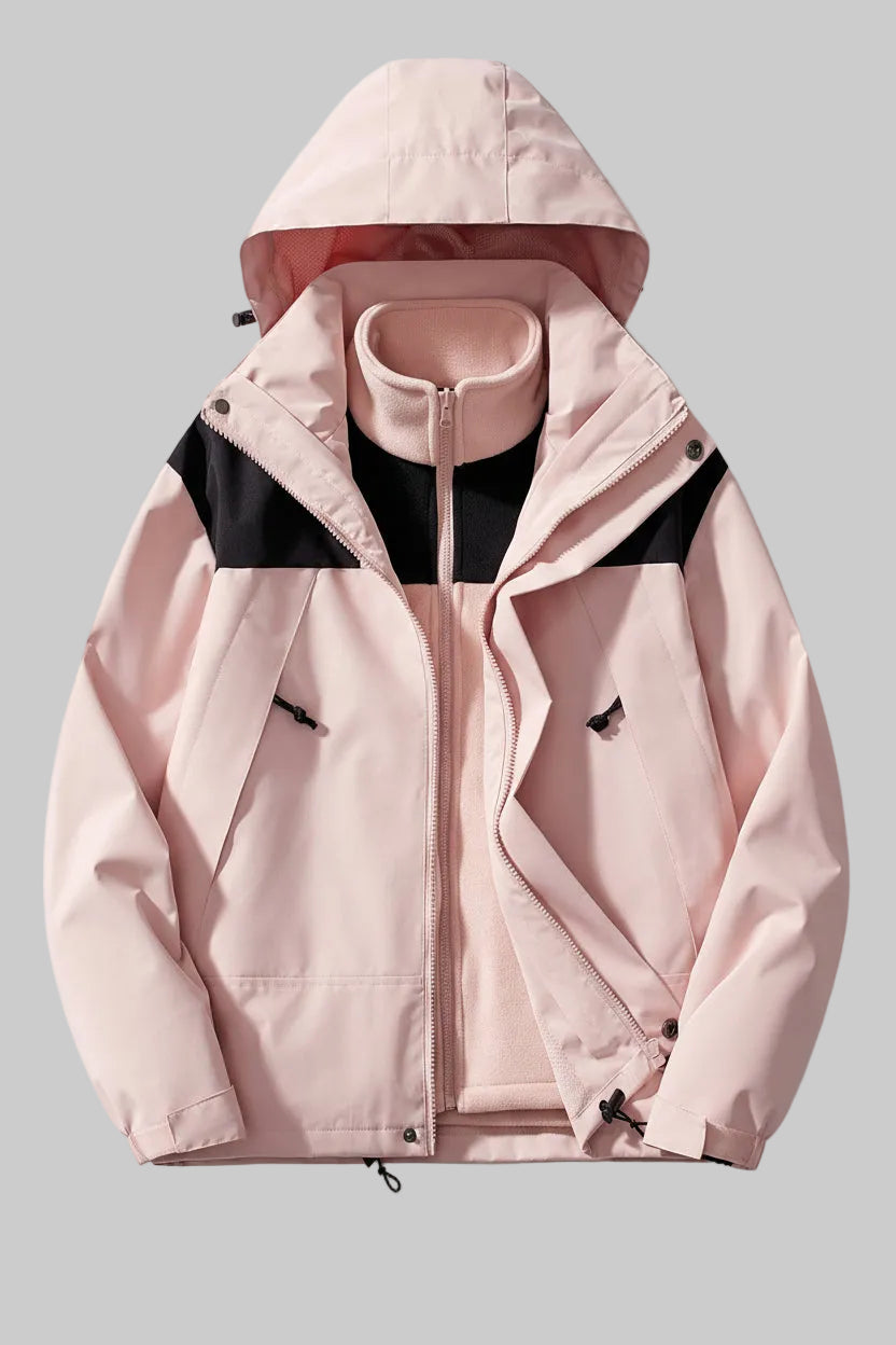Stylish 3-in-1 Hooded Fleece Jacket for Versatile Comfort 10