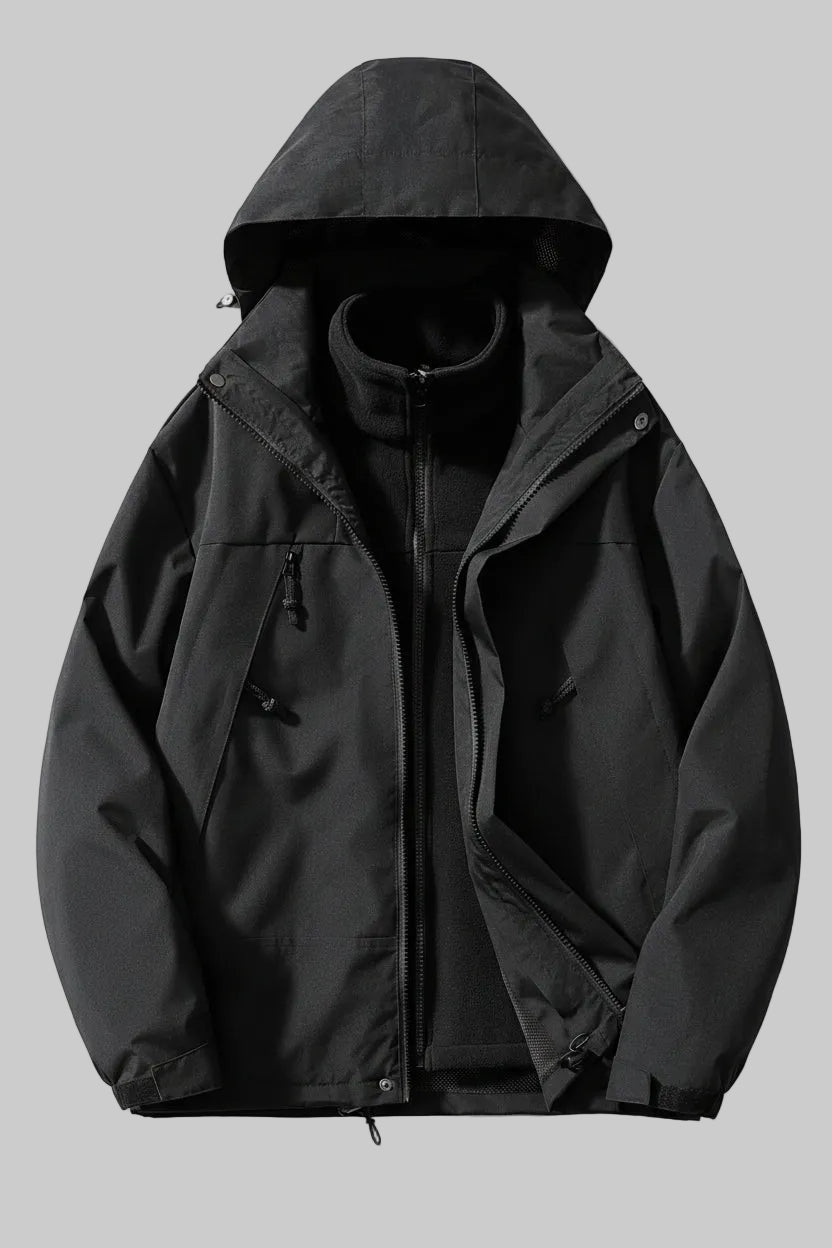 Stylish 3-in-1 Hooded Fleece Jacket for Versatile Comfort 8