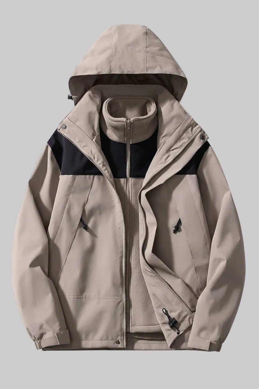 Stylish 3-in-1 Hooded Fleece Jacket for Versatile Comfort 9
