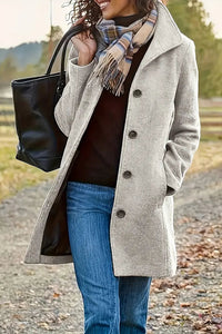 Stylish Mid-Length Spring Coat with Utility Pockets for Effortless Elegance 0