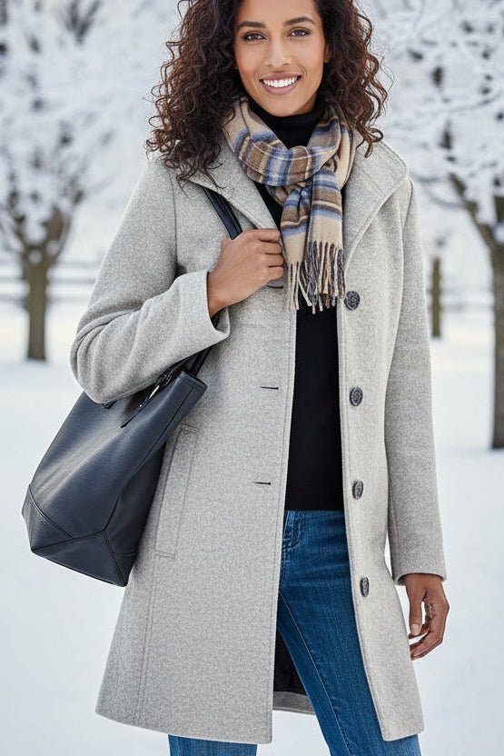 Stylish Mid-Length Spring Coat with Utility Pockets for Effortless Elegance 1