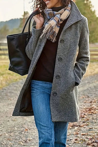 Stylish Mid-Length Spring Coat with Utility Pockets for Effortless Elegance 2
