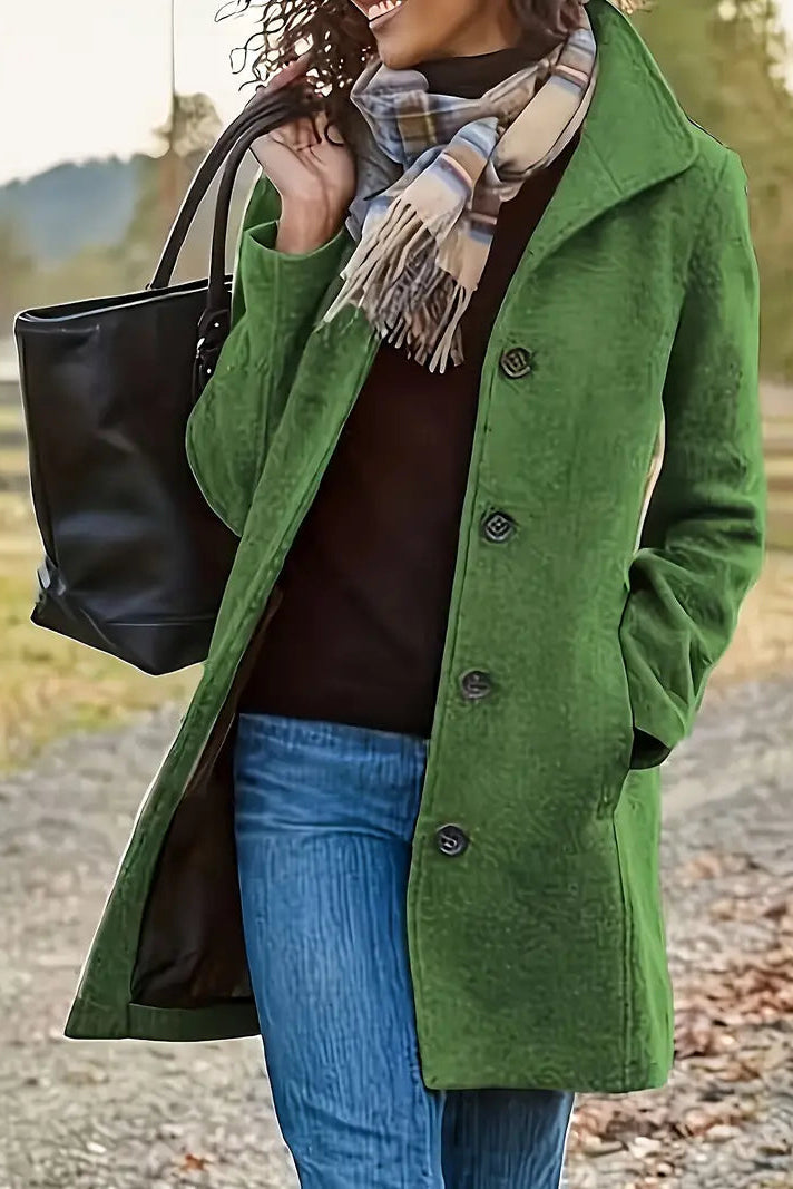 Stylish Mid-Length Spring Coat with Utility Pockets for Effortless Elegance 4