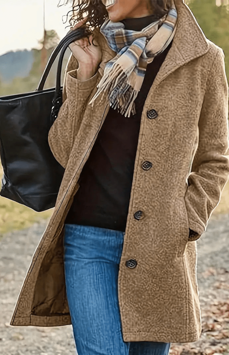 Stylish Mid-Length Spring Coat with Utility Pockets for Effortless Elegance 7