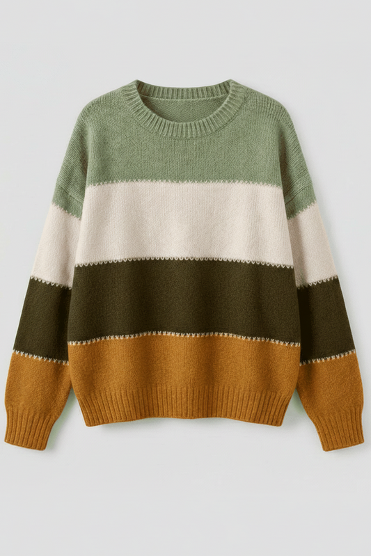 Stylish Sweatshirt with Clean Stripe Pattern for Effortless Elegance 0