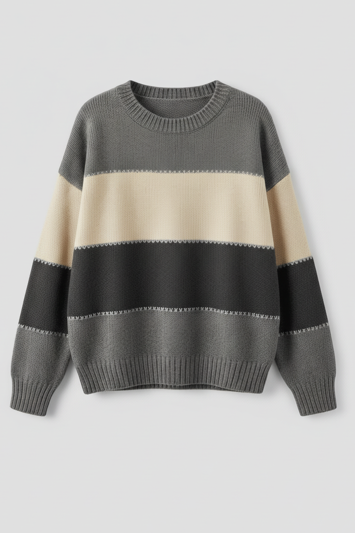 Stylish Sweatshirt with Clean Stripe Pattern for Effortless Elegance 4