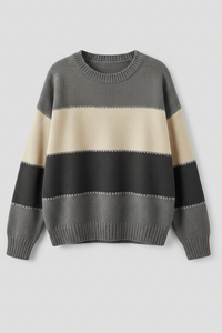 Stylish Sweatshirt with Clean Stripe Pattern for Effortless Elegance 4