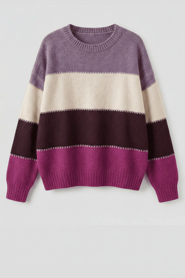 Stylish Sweatshirt with Clean Stripe Pattern for Effortless Elegance 7