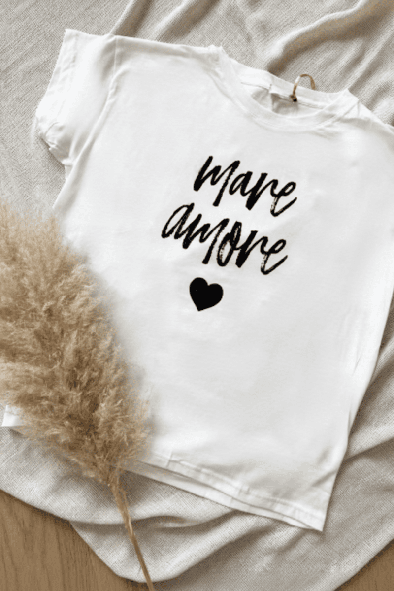Stylish White T-Shirt in Soft Cotton Blend with Modern Print 1