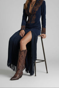 Suede Fringe Maxi Dress for Effortless Summer Style 6
