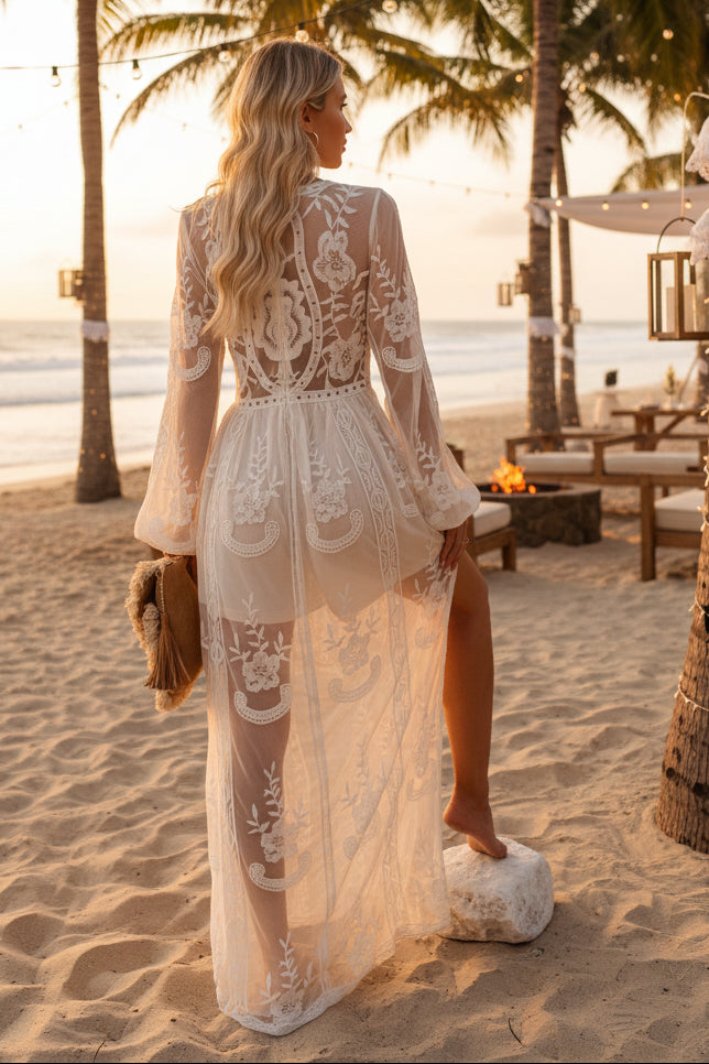 Maxi Dress with Elegant Neckline