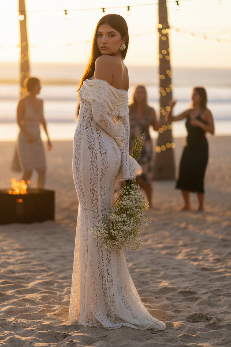 Romantic Off-Shoulder Maxi Dress